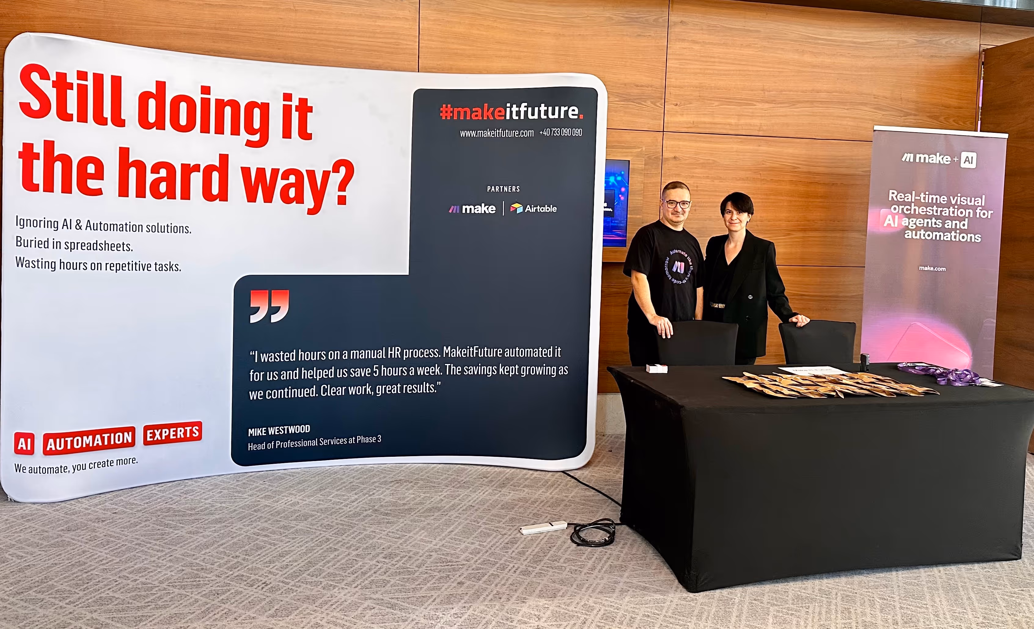 Makeitfuture stand at Dubai No Code Low Code Event 2025