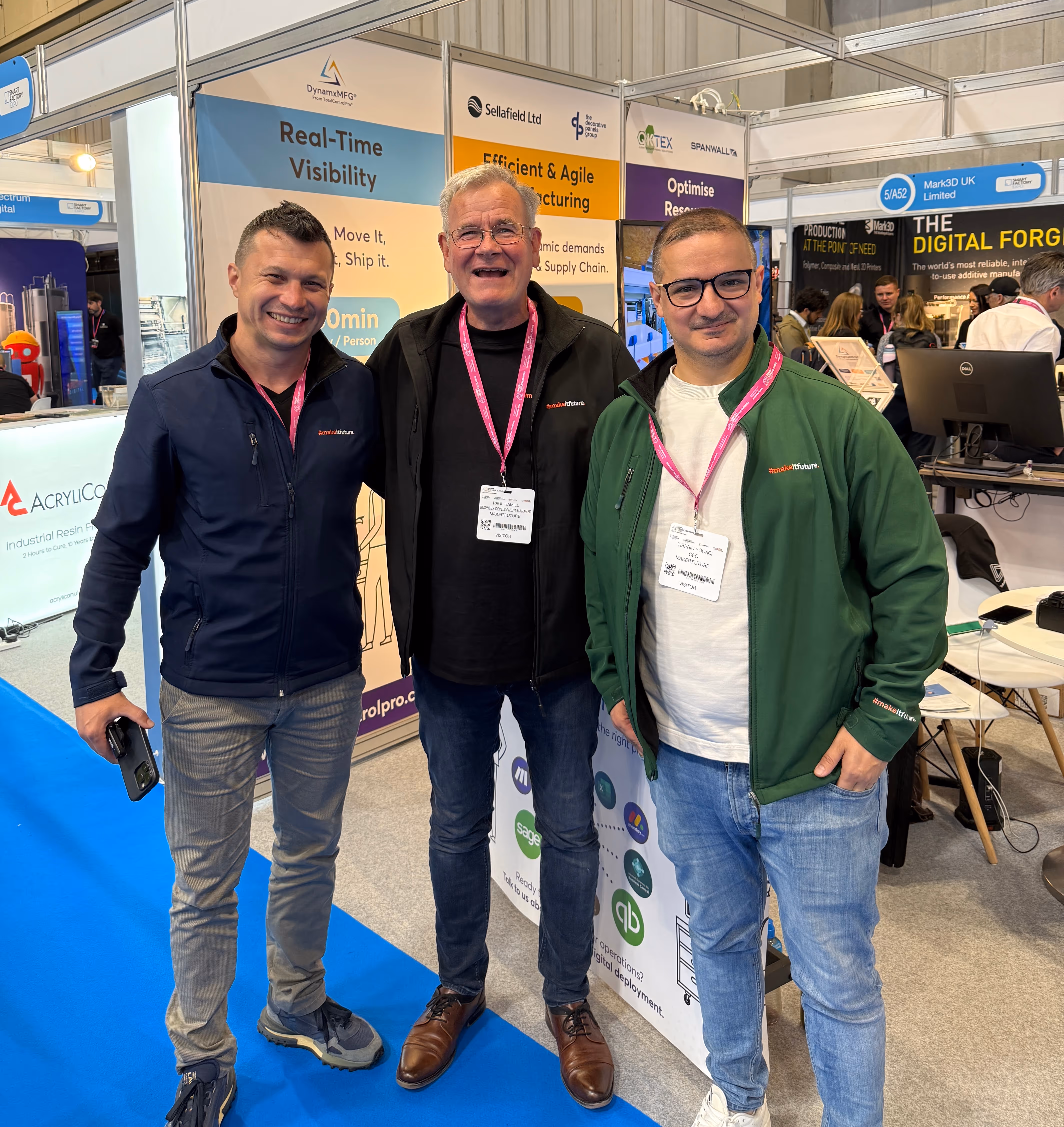 UK Makeitfuture team and Paul Hamill at UK SmartManufacturingWeek event