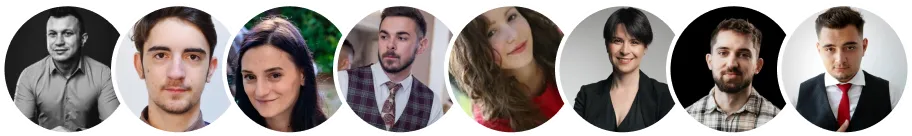 Chain with team members images.